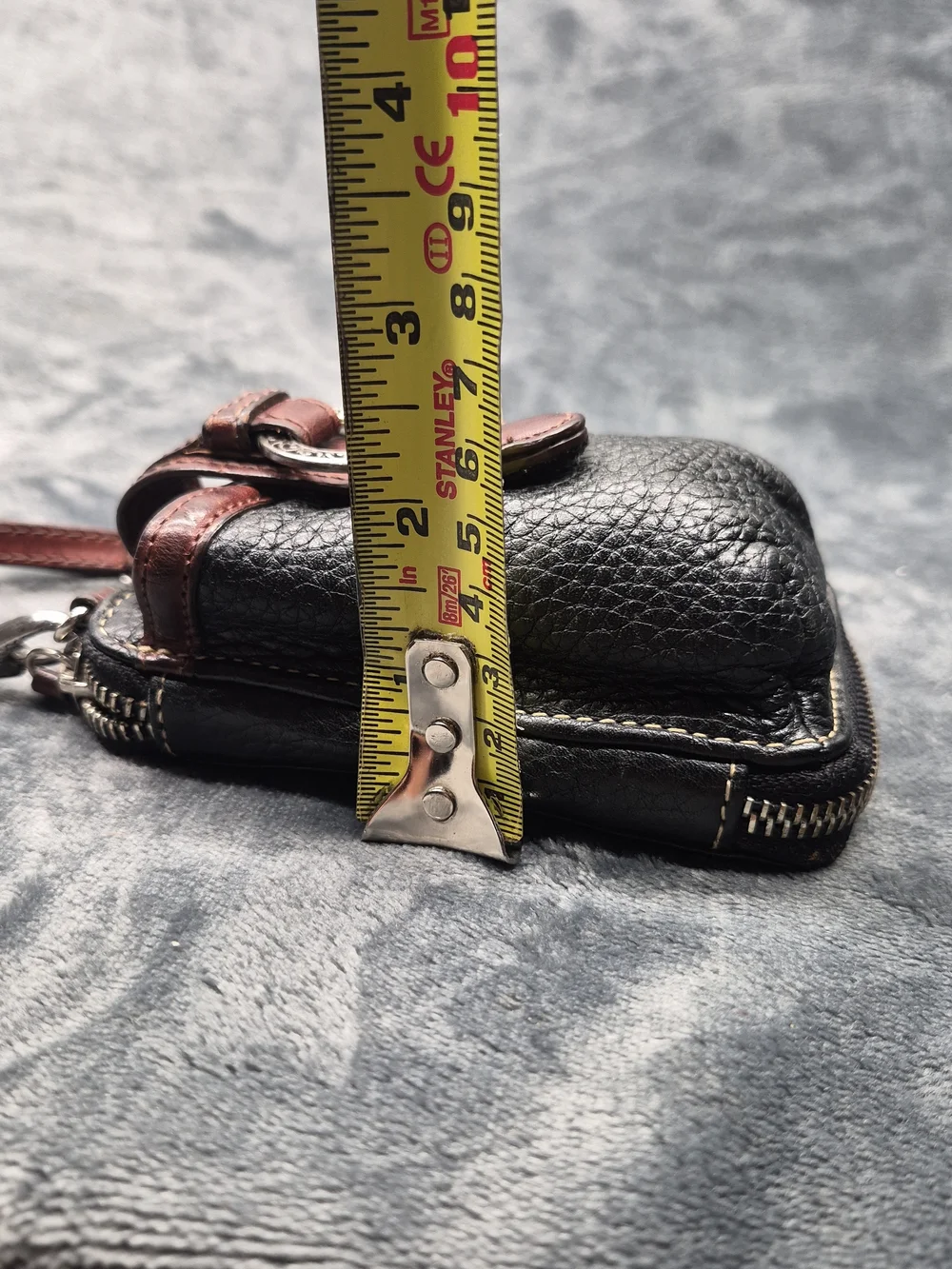 Vintage Brighton Phone Wallet Crossbody Mini Bag Brown Leather Flip Phone Wallet